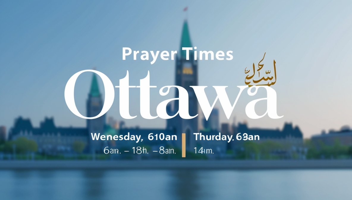 prayer times - salah times ottawa city