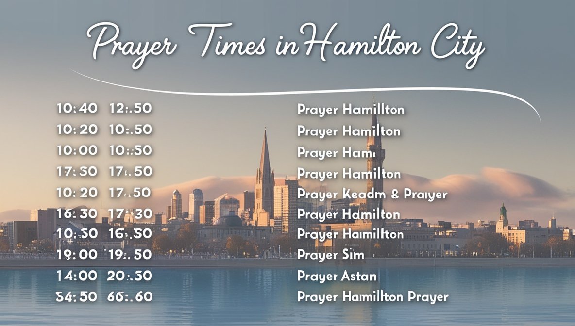 prayer times - salah times hamilton city