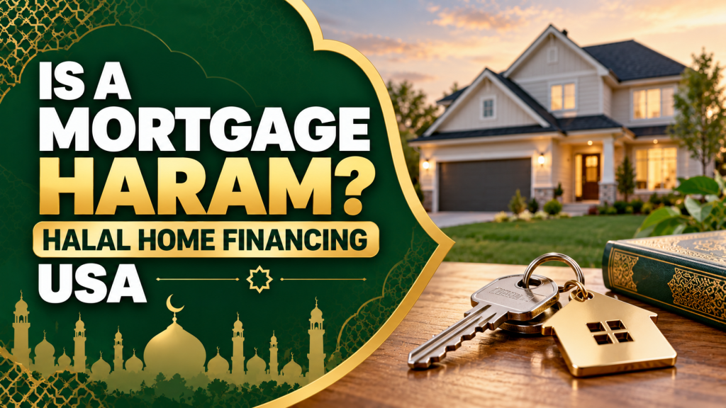 Halal home financing concept for buying a house in the USA