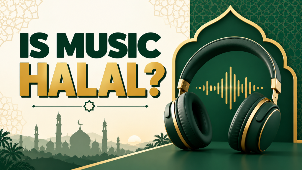Concept image on the Islamic ruling about music